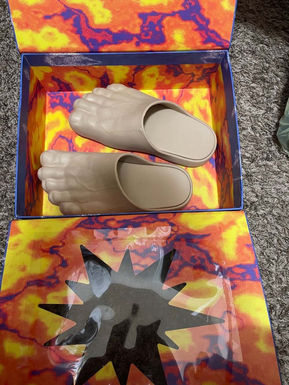 Imran Potato Caveman Foot Slides Beige